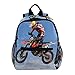 Schulranzen Moto-Cross Kinderrucksack Babytasche Mini Rucksack für 3-8 Jährige Jungen und Mädchen im Kindergarten 25.4x10x30CM