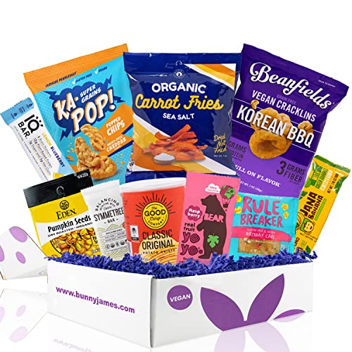 Vegan and Gluten Free Snacks Gift Box- Variety of Vegan Snacks: Vegan Candy, Chips, Protein Bars, and Vegan Cookies, Great Gluten Free and Vegan
