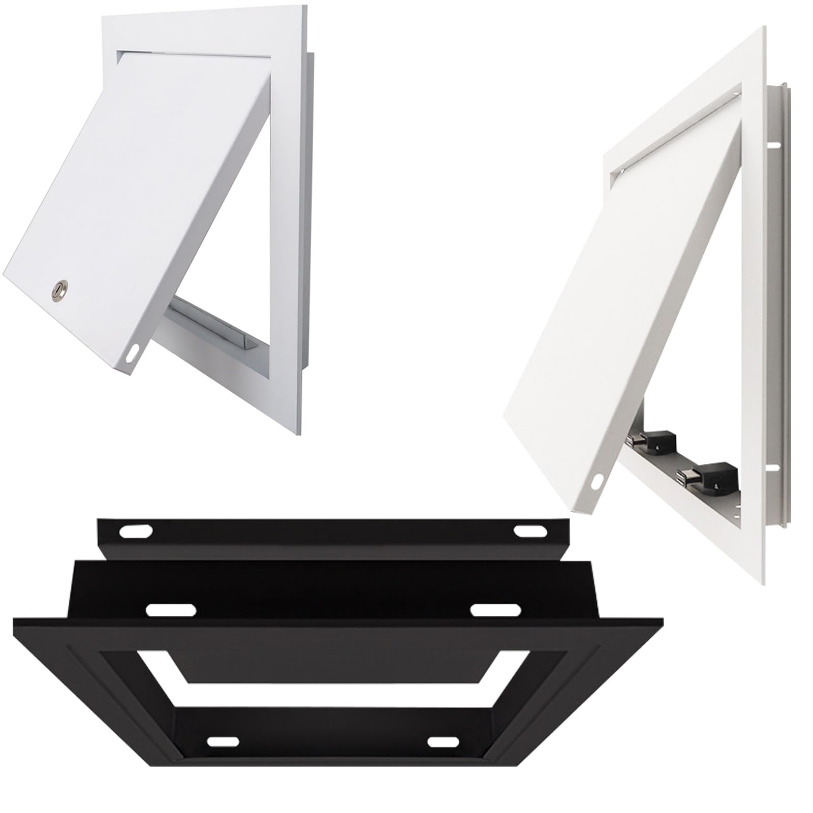 Access Panel,Locking Access Panel，Repair Panel，Aluminum & Galvanized Steel Construction，for Hiding Plumbing/Electrical/HVAC in Any Room(White,35x50cm)