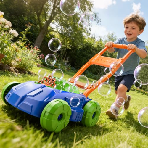 WOANZZ Bubble Lawn Mower for Toddlers 1-3, Automatic Bubble 