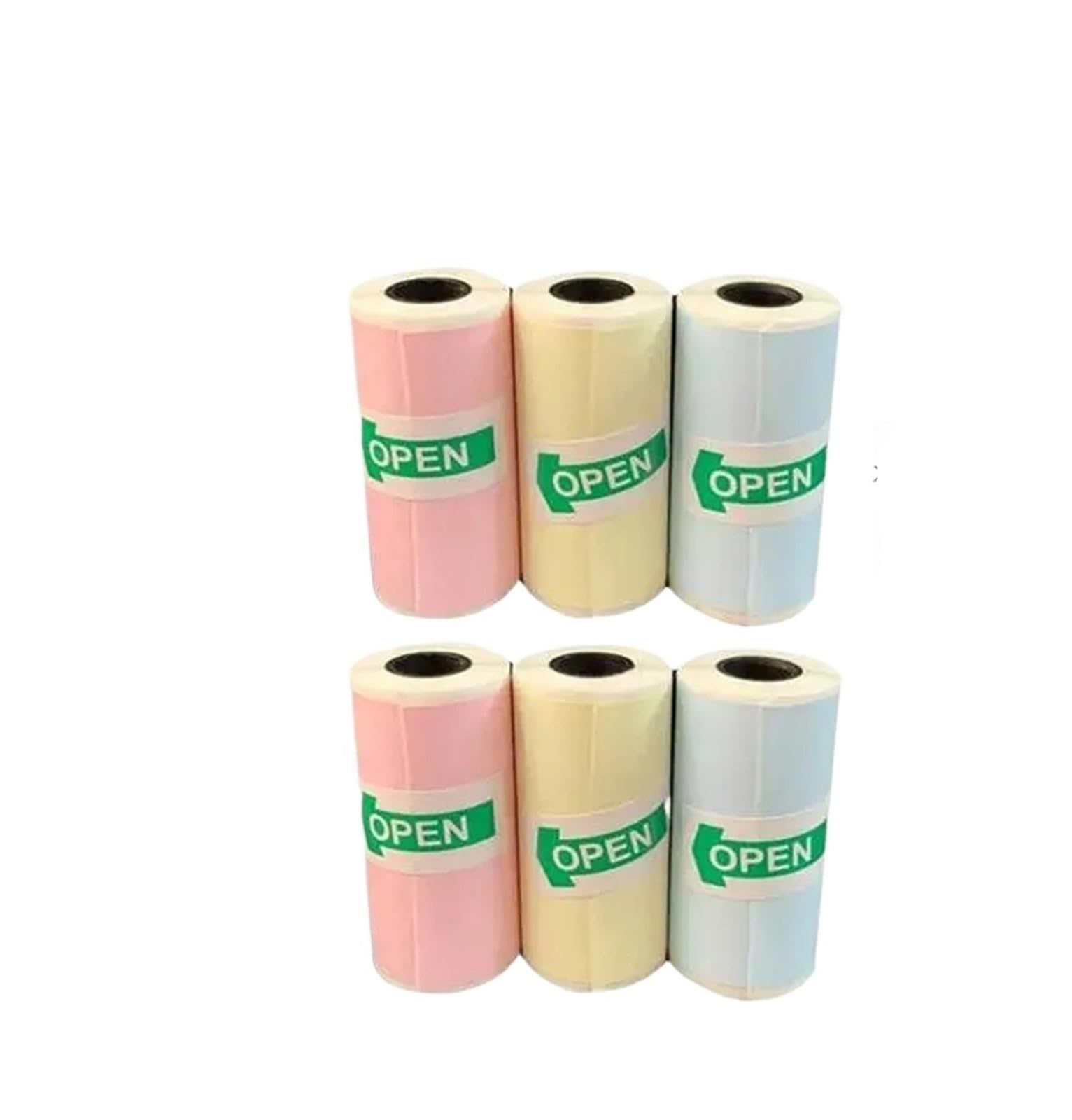 Rolki papieru termicznego, Samoprzylepne rolki papieru termicznego 57x25mm do mini drukarki fotograficznej 10 szt(3color sticker)