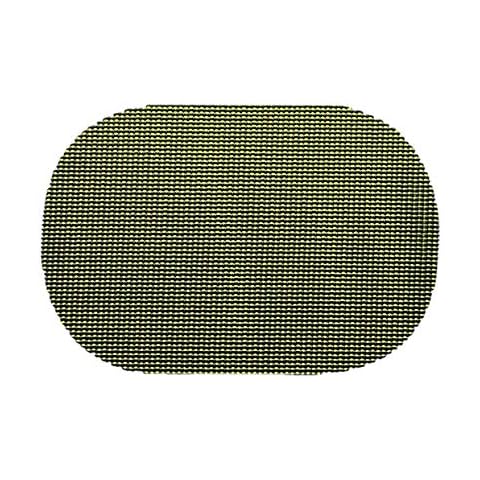 Kraftware Fishnet Collection Oval Placemat, Kale Green Cover