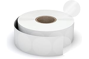 1 Inch Clear Circle Stickers (1000 Pack)