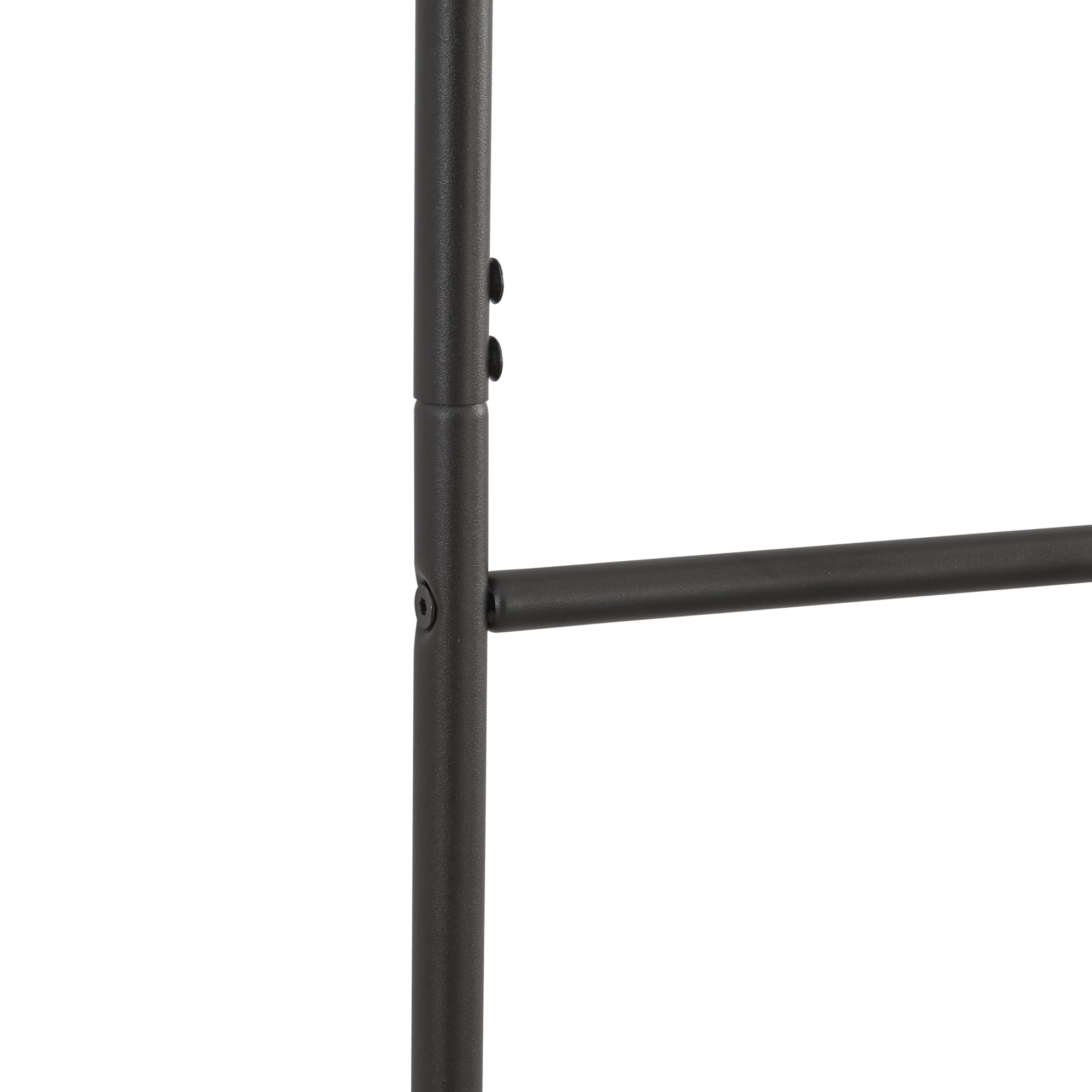 [en.casa] Estantería de 4 Niveles para Colgar Toallas Paños de Cocina Escalera Toallero con 4 Peldaños Accesorios Baño de Acero 176x38x2 cm - Negro