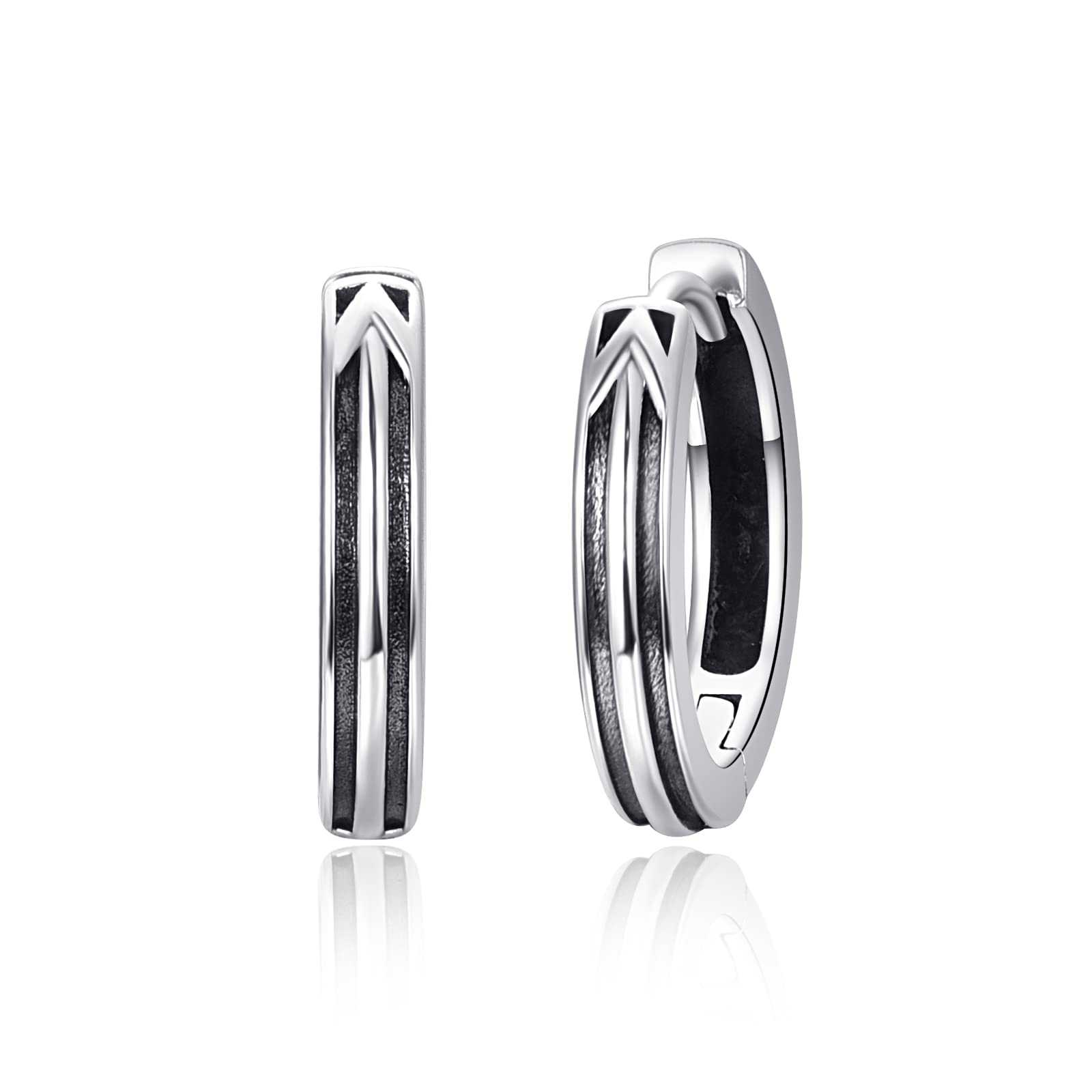 Boucles D'oreilles Viking Argent Sterling 925 - Symboles Runiques - Cadeau Homme/femme - KINGWHYTE