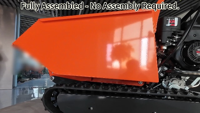 Track Barrow - Hydraulic Assist, 1100 LBS Capacity | 306cc 10HP Engine with 3F+1R Gearbox & Hydraulic Tipping. Welded Bucket, 180mm Wide Tracks miniatura 7