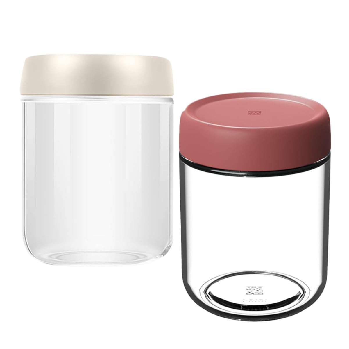 PRETYZOOM Bocaux Alimentaires en Verre Récipient Étanche Lot de 2 450ml Couvercles Hermétiques en Pp et Silicone pour Conserver Aliments et Bonbons à Domicile