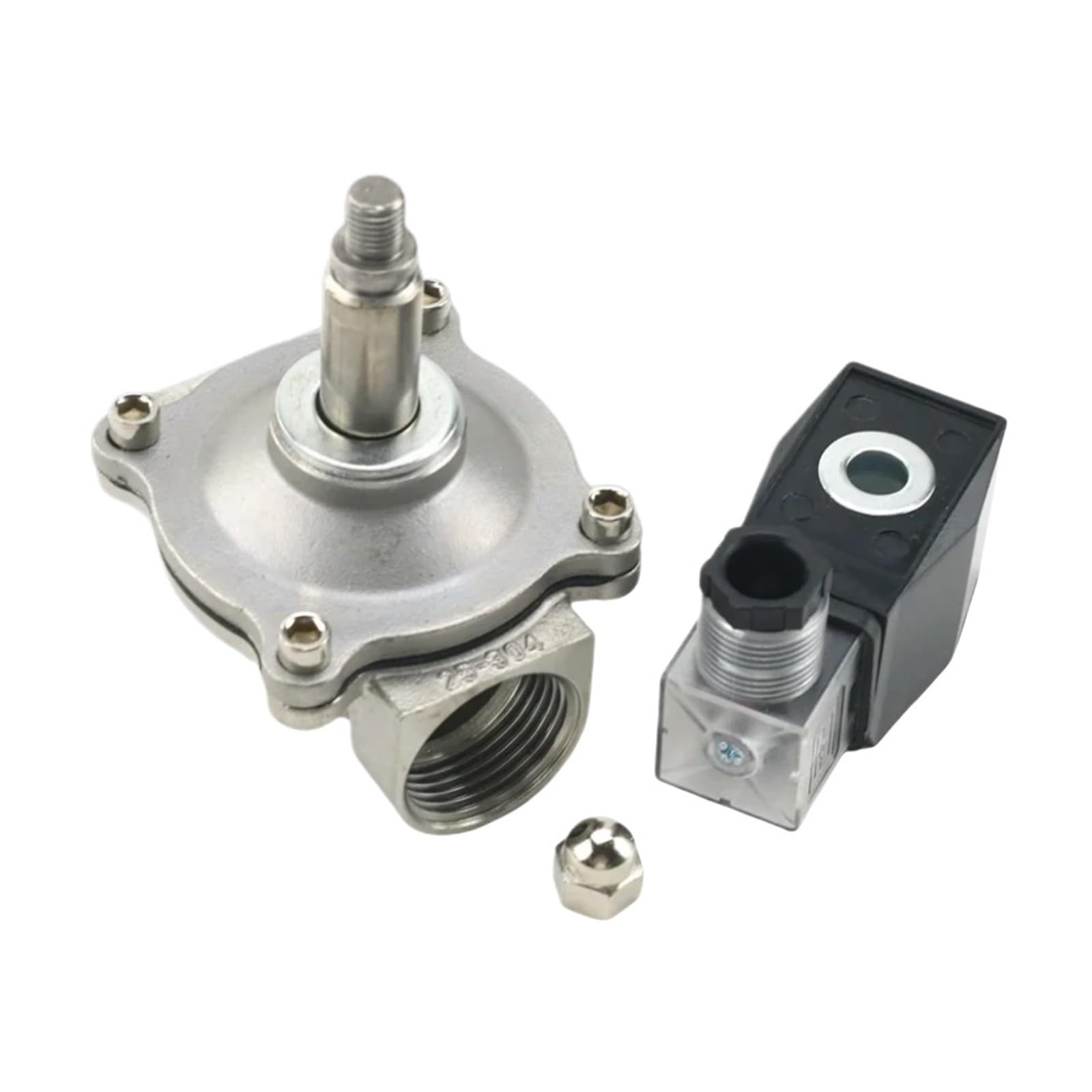 Électrovanne électrique inox 1/2" DN20 NC AC 220V vanne eau et air