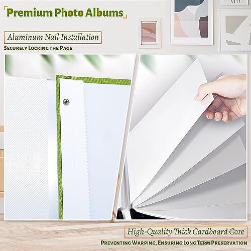 Image of Artfeel Photo Album Self Adhesive Scrapbook,Large Photo Book for 4x6,5x7,8x10 Pictures,DIY Album for Baby Wedding Family Travel Birthday,with Metallic Pen and Scraper