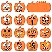 Wishstar Halloween Citrouille Mousse Kit Autocollants, 14 Pièces Citrouille en Mousse, 14 Émoticônes Autocollants pour Halloween Stickers pour Halloween Enfants Décorations de Fête Artisanat