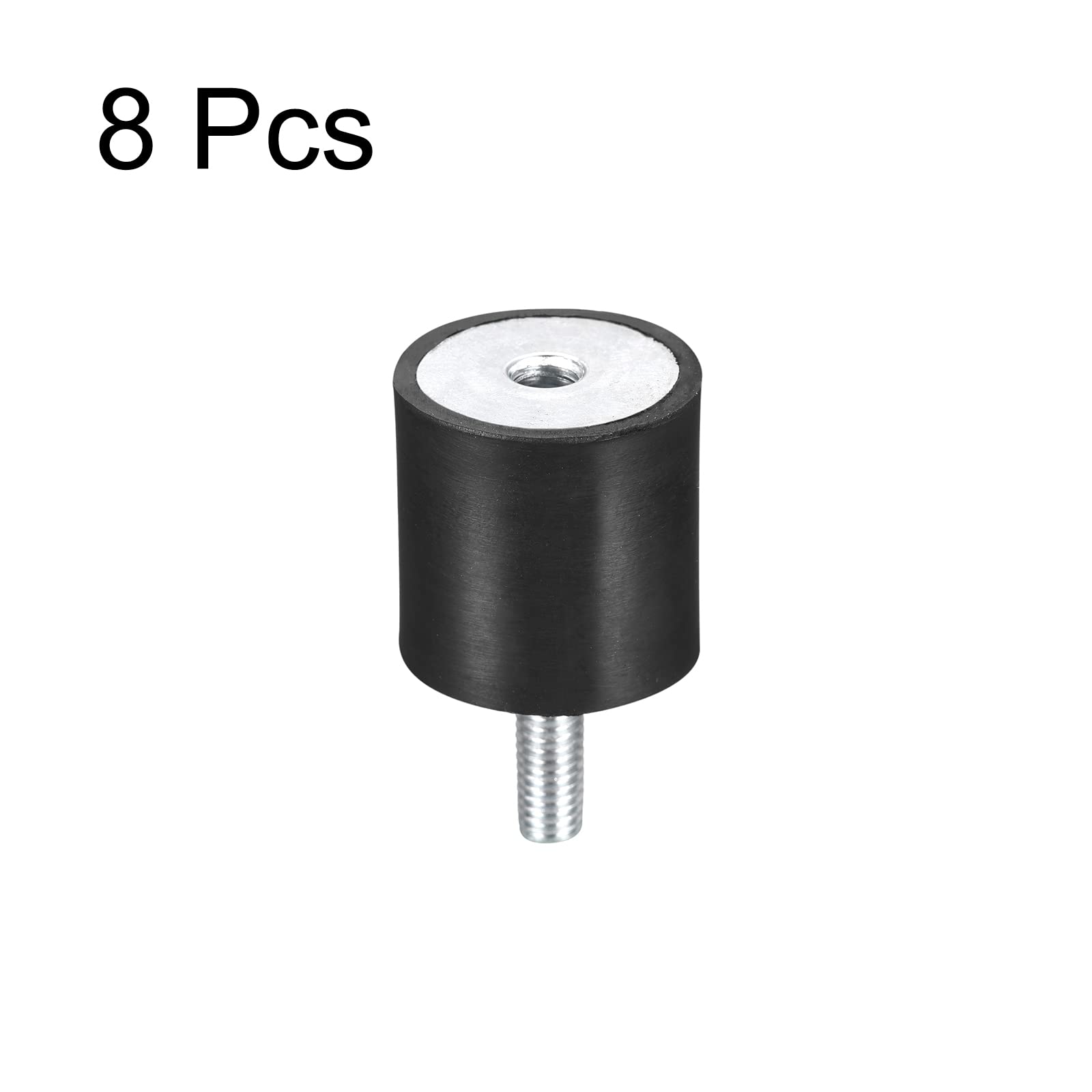 6 Isolateurs Vibrations Caoutchouc M6 Mâle/Femelle 20x25mm - Amortisseurs Chocs Mécano