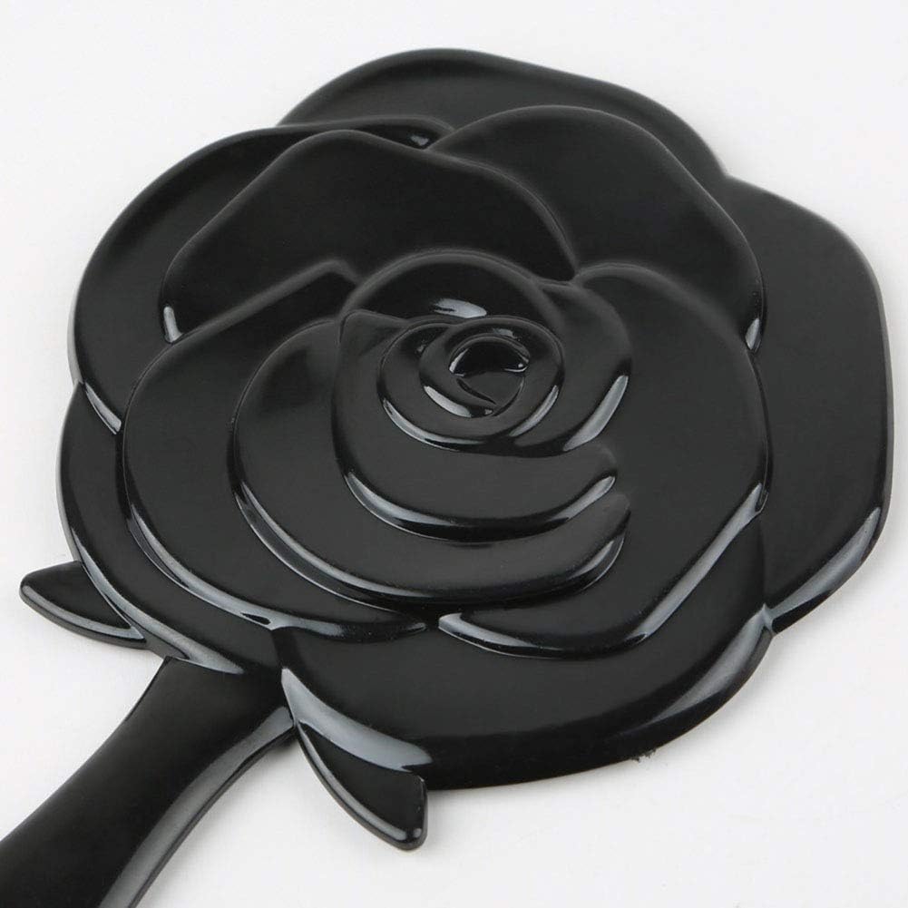 Handheld Mirror, Hand Held Make Up Mirror, Compact Travel Mirrors, Vintage 3D Rose Shape Personal Makeup Beauty Mirror