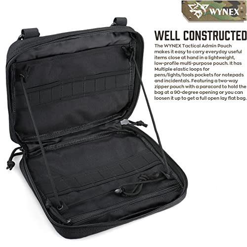 WYNEX Tactical Admin Molle Pouch, Medical EDC EMT Utility Bag Shell Design Attachment Pouches 1000D Nylon Hiking Belt Bags Waterproof