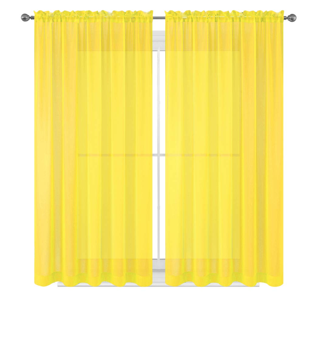 Bright Yellow Kitchen Curtains Curtains & Drapes