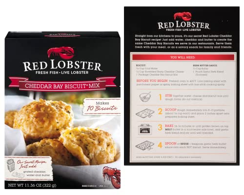 Biscuit Mix Bundle Includes 2-11.36 Oz Boxes Of Red Lobster Biscuit Mix. 1 Box Each Of Red Lobster Cheddar Bay Biscuit Mix & Rosemary Garlic Parmesan Biscuit Mix! Comes With A Bellatavo Fridge Magnet! #TOP4