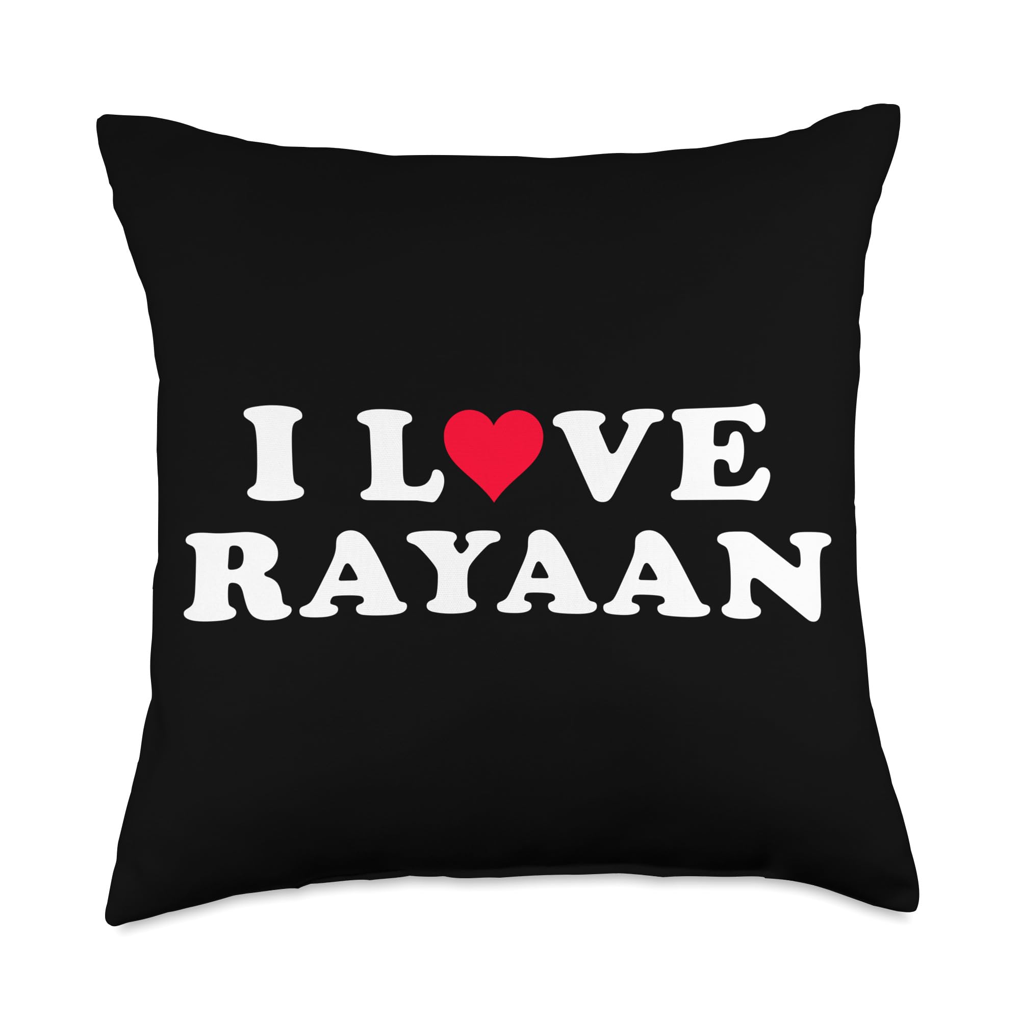 I Love Rayaan Matching Girlfriend & Boyfriend Rayaan Name Throw Pillow