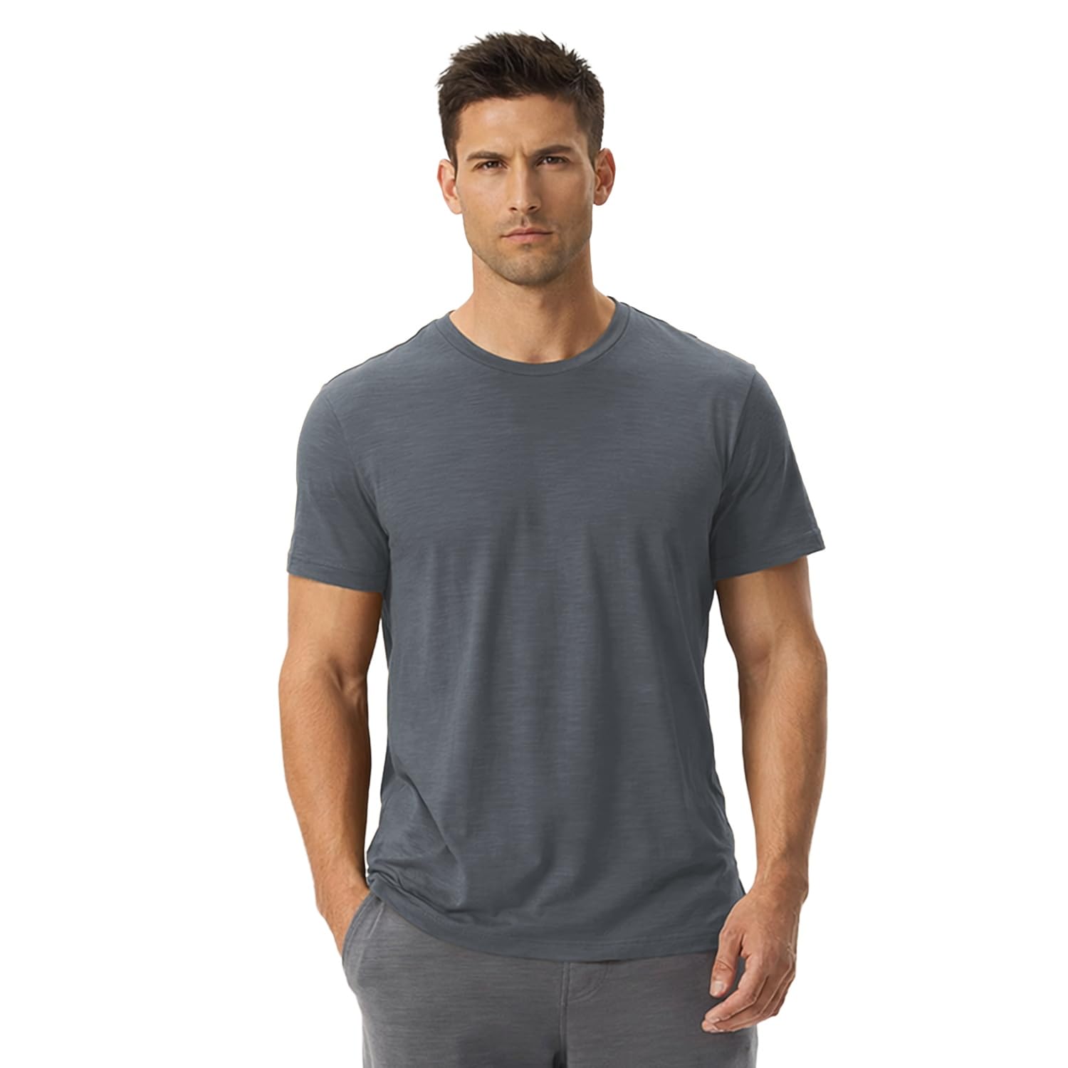 100% Pure 15.5 Micron Merino Wool T-Shirt for Men - 180g Ultra-Rare Luxury, Lightweight,…