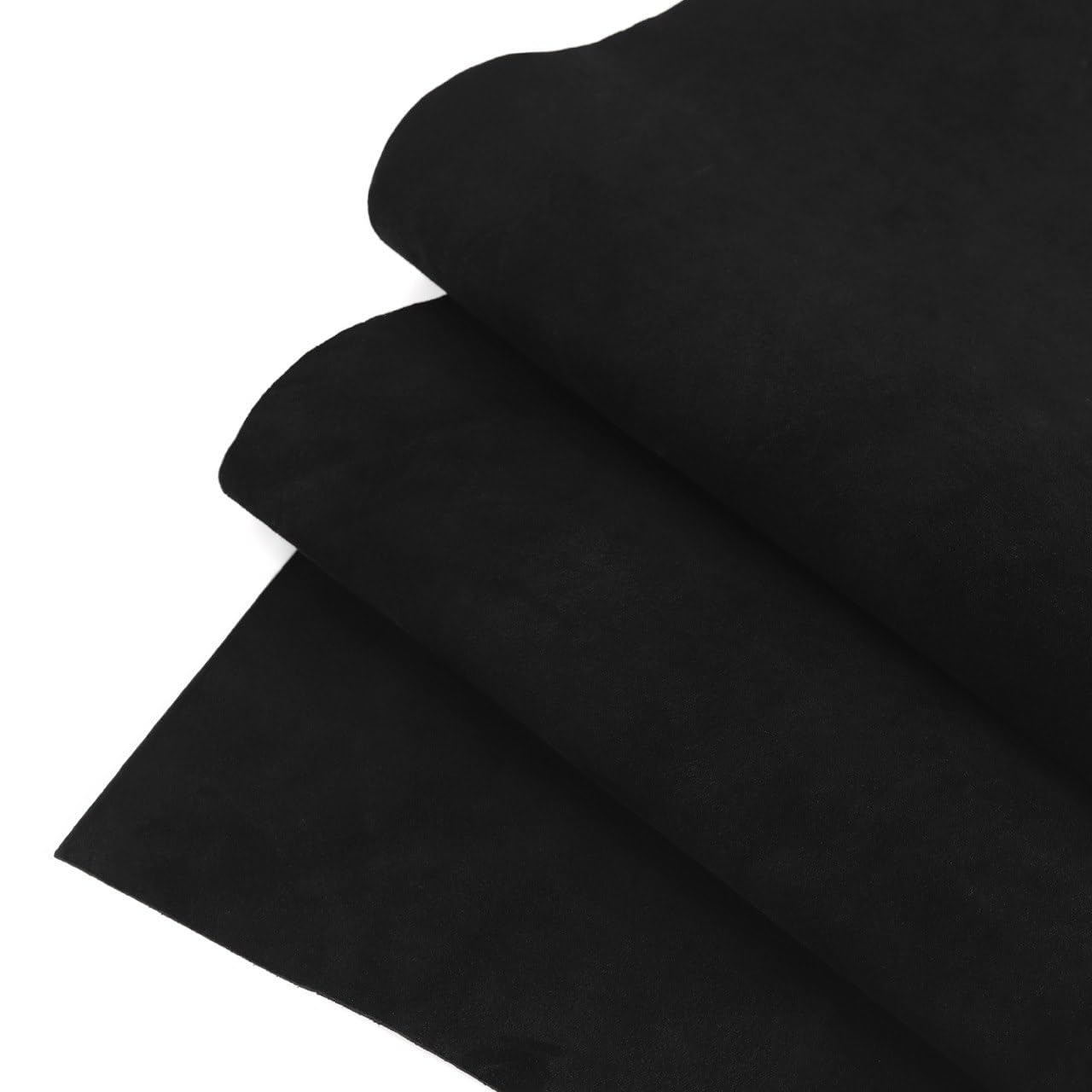 Shkira 12''X24'' Premium Suede Split Leather Sheets for Crafts – Black Velor Leather Square – 1.6 MM Thick – Genuine Cowhide Split Sheet for DIY Projects & Crafting