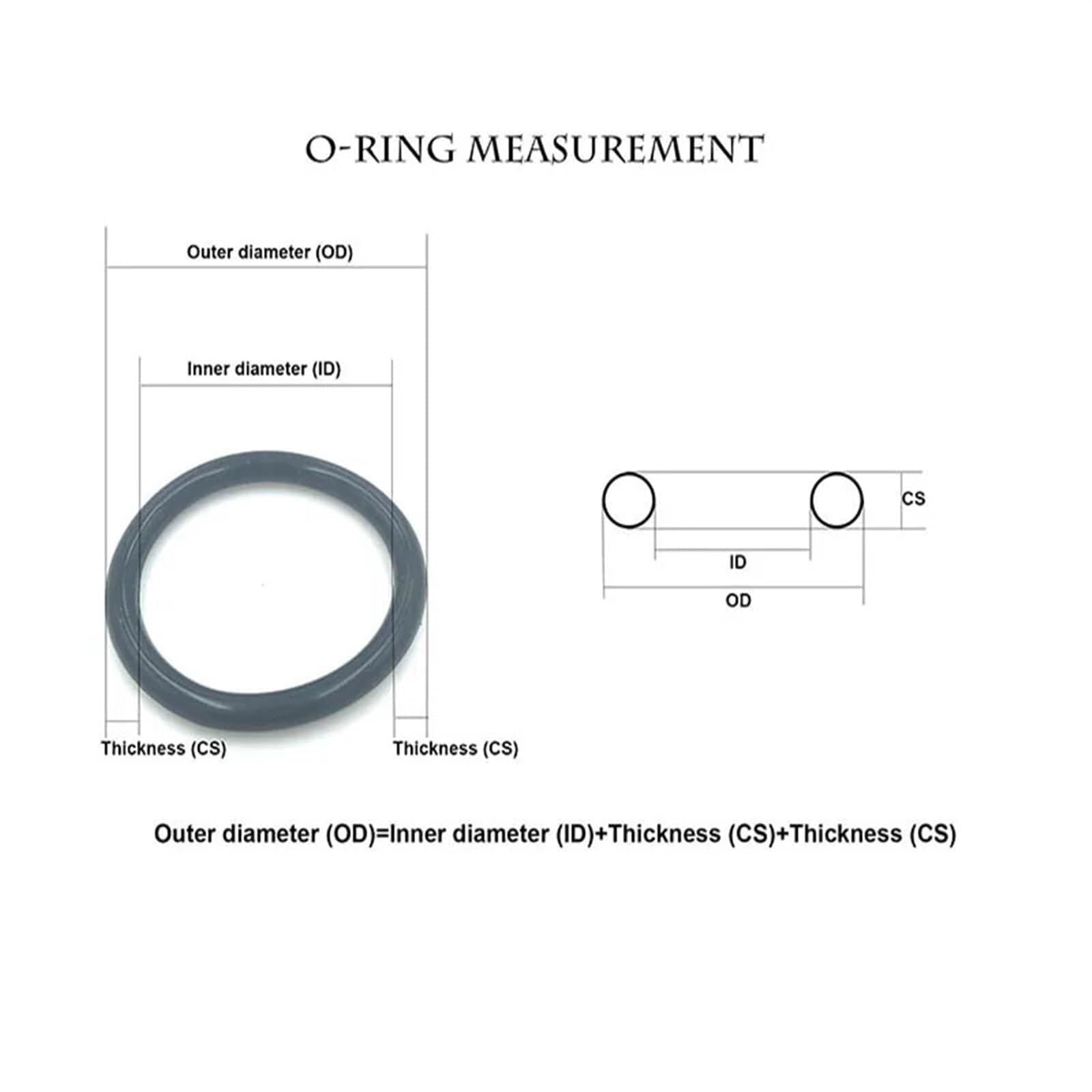 Arandela de sellado de 2,4 mm, junta tórica de nitrilo de alta resistencia al aceite, junta tórica de sello de goma NBR, espesor 2,4 mm, accesorios de hardware OD 6-150 mm(OD 64MM (20PCS)_2.4MM),Mate