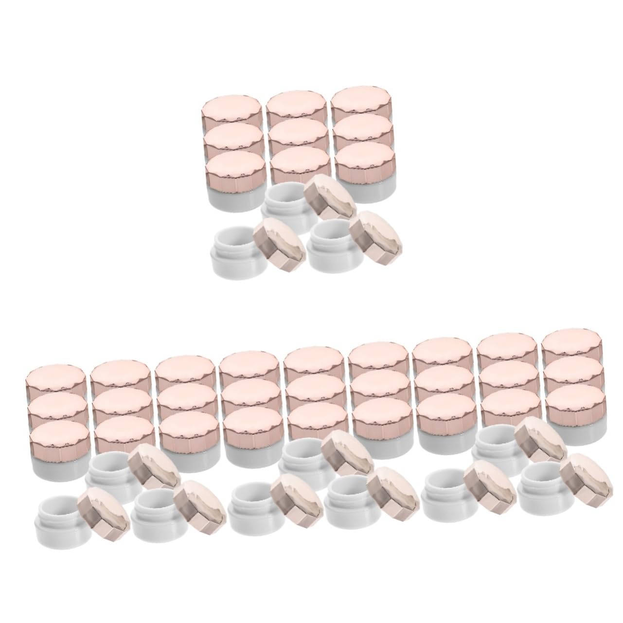 Ipetboom 48pièces Lot De Pots Plastique Rechargeables Pour Cosmétiques Récipients Vides Avec Couvercles Pour Crèmes Et Lotions Boîte Pratique Pour Échantillons De Maquillage Idéale