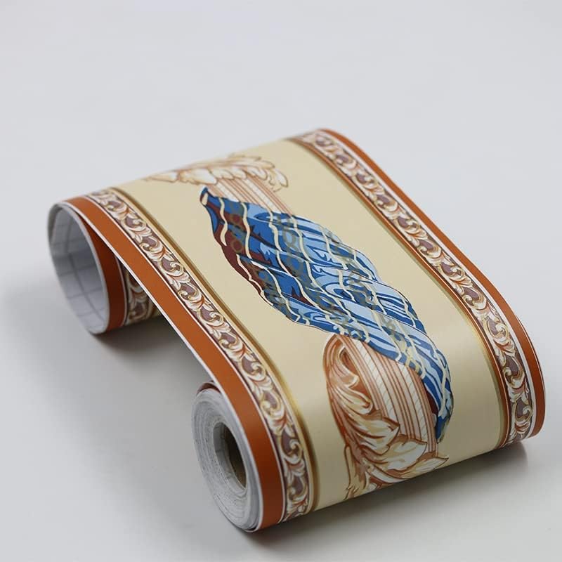 Self-Adhesive 3D Wallpaper Border， Self Adhesive PVC Border DIY 10cmx10m Multicolor Bathroom Kitchen(B3208)