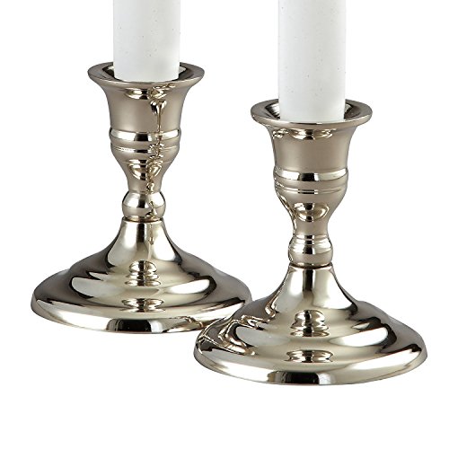 Elegance 72747 Hampton Pair of Candlesticks, 3.5