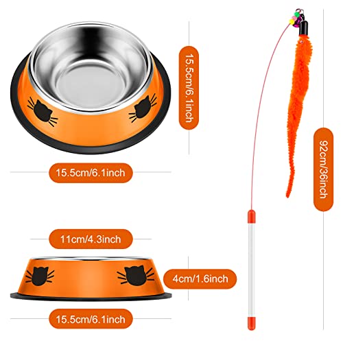 Katzennapf 3er Set + Katzen Spielzeug,Futternapf Katze 3 Teilig,Fressnapf Katze,Katzen Futternapf,Katzennäpfe,Katzenschüssel,Katze Futternapf,Katzenfutter Napf,Katzennapf Set,Futterschüssel Katze