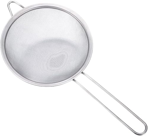 PRETYZOOM Colador de malla de acero inoxidable, colador de tamiz de grano Twilled para tienda de té, harina de cocina, especias de azúcar, arroz,