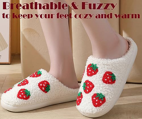 Image of Comfy House Slippers For Women Men, Ladies Fuzzy Bedroom Slippers,indoor Outdoor Memory Foam Shoes