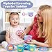 Joyreal Alphabet Learning Toys for Toddlers - 26 Alphabet Soup Sorters with 245 Flash Cards for Early Letter Awareness & Recognition - Fun Education Classroom Supplies Alphabet Sounds Teaching Games