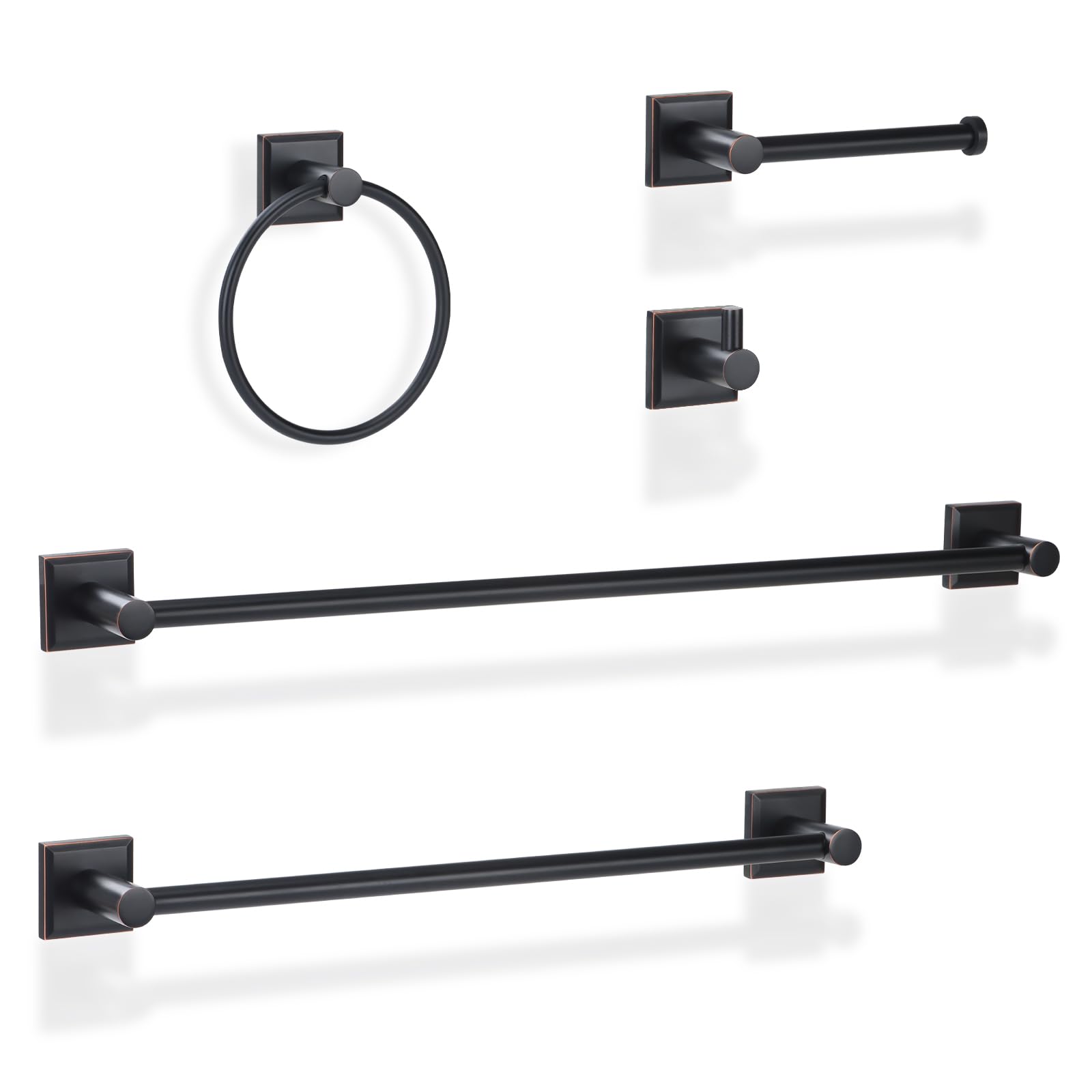 xinwei bathroom towel rack set oil-rubbed bronze towel bars modern bathroom hardware set 5-piece wall-mounted towel holder bathroom accessory set suitable for installation in bathroom room kitchen