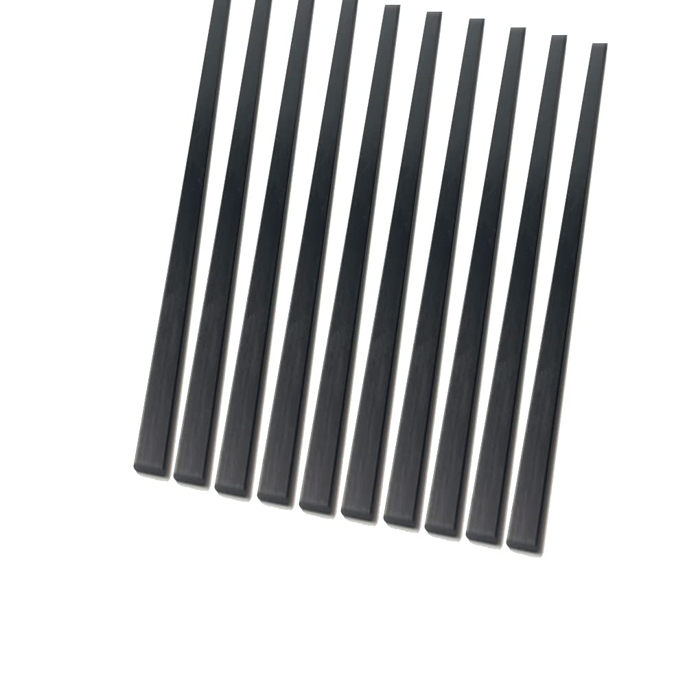 Strisce Fibra Di Carbonio 0.5x10x500mm | 4 Pezzi | Per Droni, Robot E Modellismo