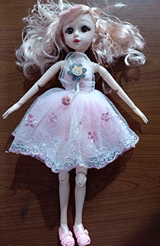 Image of DSR B J D Dolls 40CM Smart Doll 16 Inch 18 Ball Jointed Doll Toys with Full Set Clothes Shoes Wig Makeup & with Music Gift for Girls Best Gift All Day-40CM (Light Red+ Pink)
