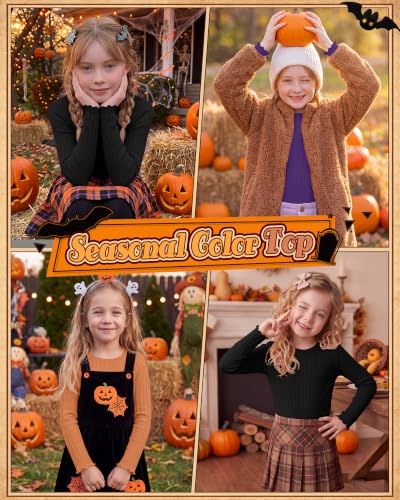 Image of 3 Pack Toddler Girls Cute Long Sleeve Cotton Shirts
