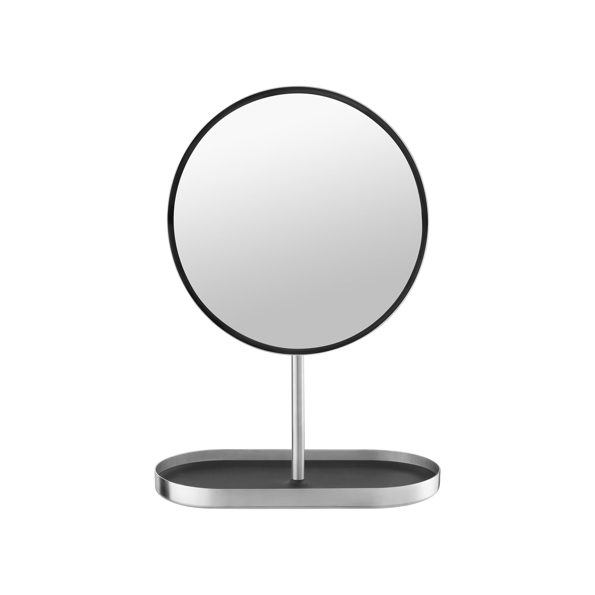 blomus Kosmetikspiegel MODO | Schminkspiegel aus mattem Edelstahl | 10L x 20B x 28H cm | Make-Up Spiegel mit beweglicher Spiegelfläche | 5-Fach Vergrößerungsspiegel