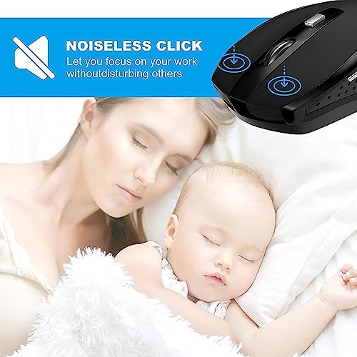 Image of Guiheng Wireless Mouse, 2.4Ghz Wireless Mouse Computer Mouse 1200DPI,6 Buttons with Nano Receiver for Laptop,PC,Chromebook,Computer,Notebook,Office-10 Pack