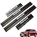 Weigesi Stainless Steel Door Sills Scuff Plate for Nissan Rogue 2014-2019 Accessories Black