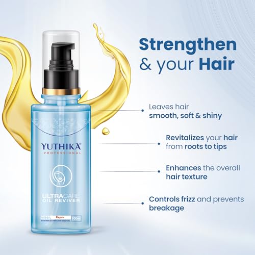 Image of Yuthika Professional Ultra Care Oil Reviver 100ml, Advanced Hair Repair Oil, Hair Oil for Dry and Frizzy Hair