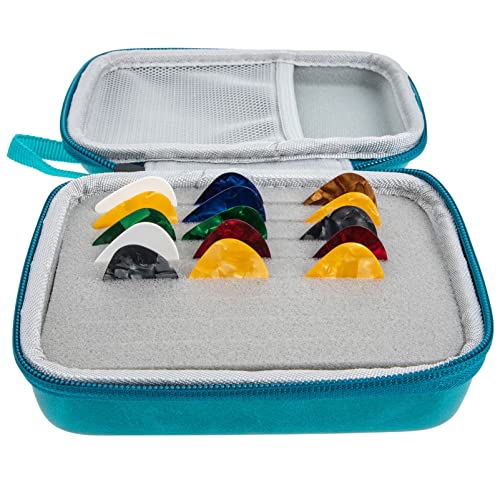 BIUDECO 1Set Ergonomic Guitar Pick Holder with Picks Durable Plectrum Storage Case Lightweight and Compact Design for Easy Carrying and Safe Storage of Guitar