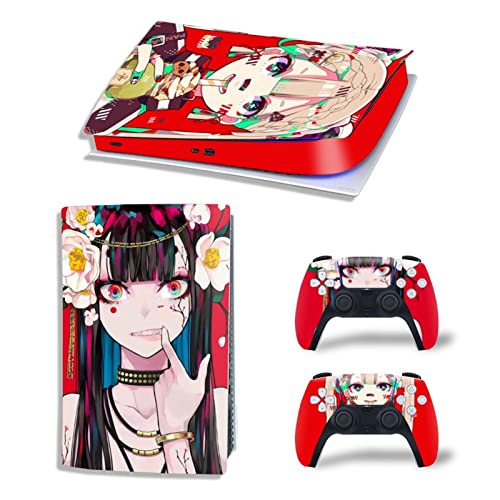 �ی� For PS5 Skin Disc Edition Anime Console and Controller Vinyl Cover Skins Wraps for Version(2871) �C�A�Ȃ��A�c�����Ȃ�