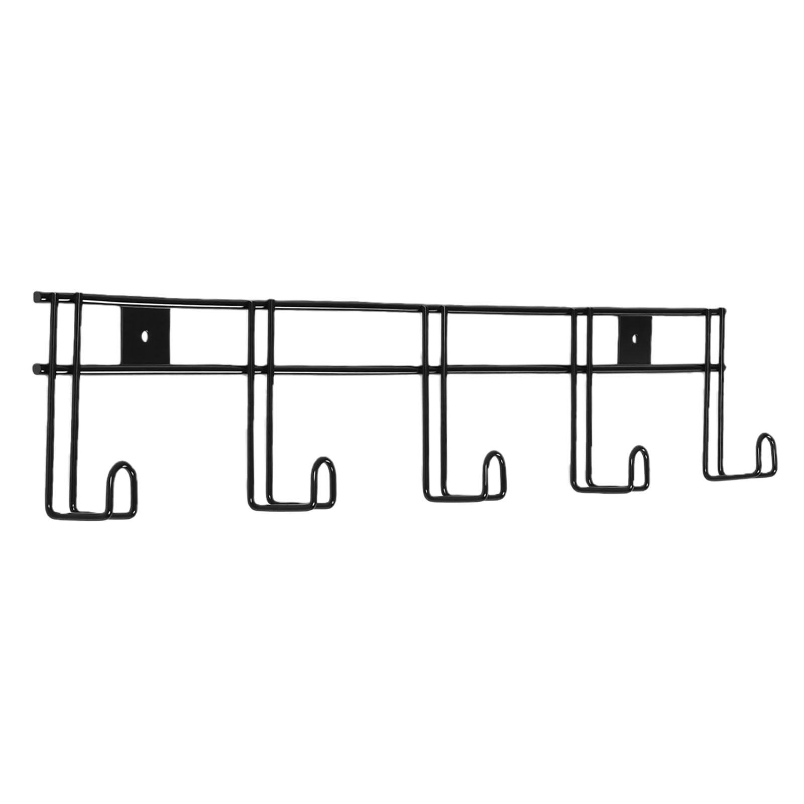 Rosvola 2 Soportes para Bridas de Caballo para áreas de Aseo Estables, Sostiene Cabestros, Mantas, Sillas de Montar con 5 Ganchos por Unidad, Construcción de Hierro de 31.5 X 2.7