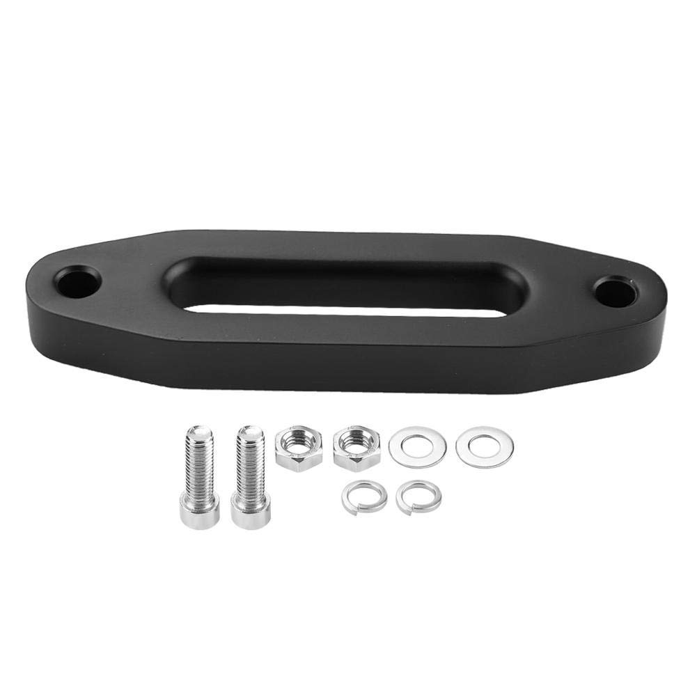 6 "alluminio Hawse passacavo sintetico cavo argano cavo guida guida montaggio cavo argano sintetico cavo corda ATV - nero