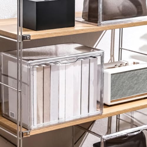 Boîte de rangement empilable en acrylique pour protéger vos manuels