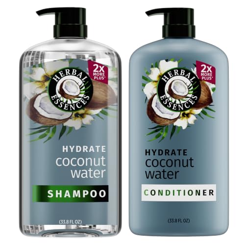 Herbal Essences Hydrate Collection Coconut Water and Jasmine Moisturizing Shampoo and Conditioner Set, 67.6 fl oz