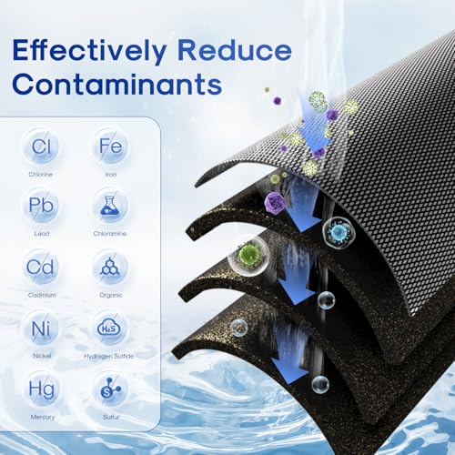 Image of ICEPURE 5 Micron 20 inch x 2.5 inch Whole House Activated Carbon and KDF Water Filter Cartridge, Heavy Metal Removal Filter Replacement for EP-20, C1-20, F3WCB32, CTO20-KDF, 1PACK