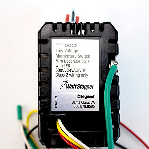 Image of Wattstopper DCC2-W Low Voltage Momentary Switch 50mA 24 VDC Decorator Style LED, White