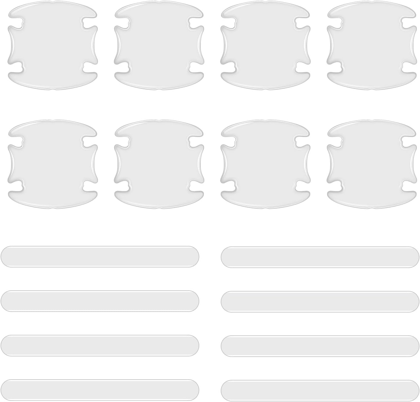 16 Pcs Car Door Handle Scratch Protectors, Waterproof Universal Self-Adhesive Car Door Handle Cup Protectors Stickers Guards for Automotive Exterior Accessories(Transparency)