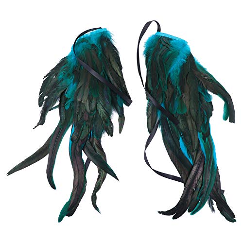 KESYOO Asas de Penas Pavão Xale de Penas para Trás Decoração Ombro Traje de Penas Adereços Desempenh