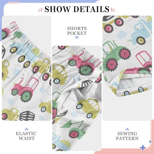 ZZXXB Truck Car Boys Long Pants Soft Trousers Elastic Waist Kids Lounge Bottoms with Pockets S-XL4