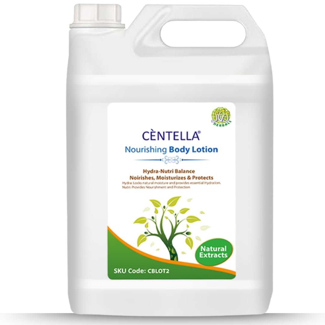 Centella Body Lotion for Men & Women | Lightweight Hydrating Lotion for Dry & Sensitive Skin | Nourishing Skincare with Vitamin E & Aloe Vera Extract | Non-Greasy, Fast-Absorbing Body Lotion | 5 litre-image-36